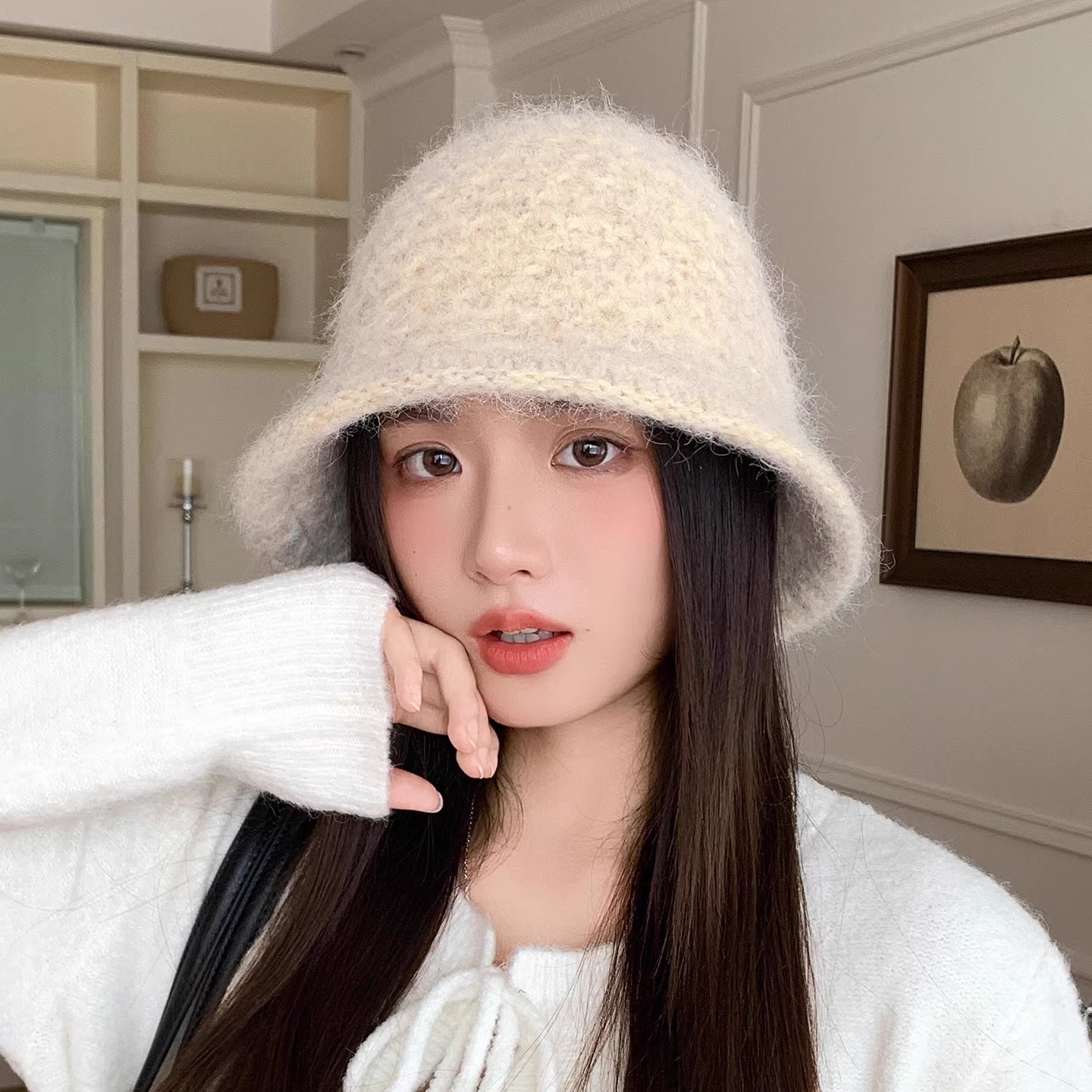 双面戴针织盆帽女秋冬潮时尚百搭