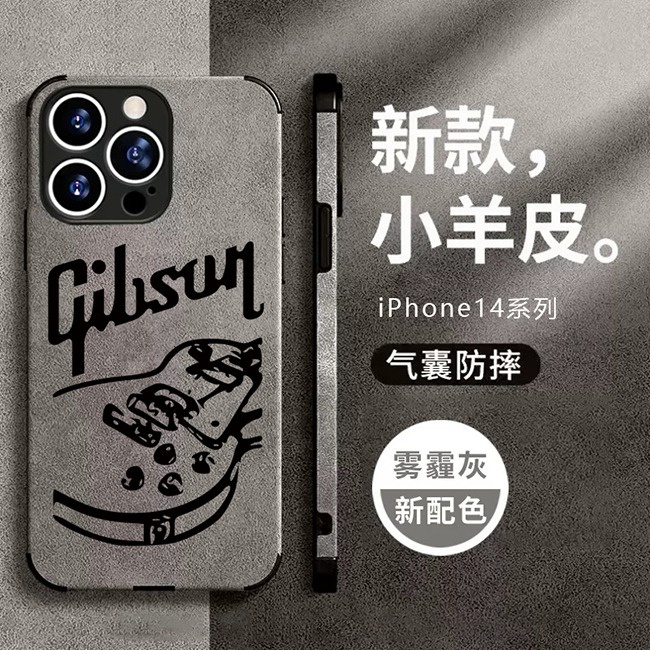 电吉他大G吉普森GIBSON电音手机壳适用苹果13promax小米12华为p60一加鹿绒皮iphone14全包vivo11黑鲨oppo防摔