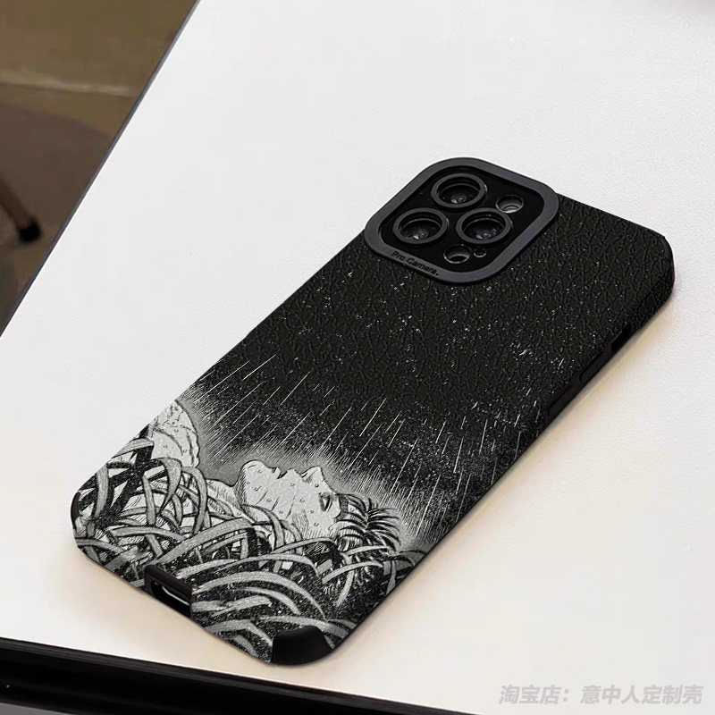 黑暗风剑风传奇格斯手机壳适用iphone17promax全包vivo苹果16小米15红米k70华为pura80小羊皮oppo一加三星s24