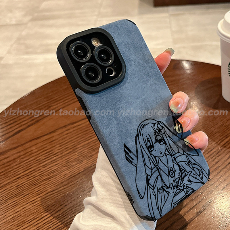 超时空辉夜姬周边月见八千代手机壳适用苹果17promax小米15华为p80一加13周边iphone16全包vivo一加9oppo羊皮