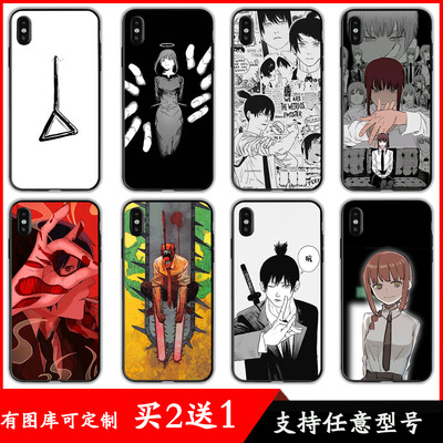 适用电锯人手机壳三星note8/5/3套C9周边s8plus链锯人s9p玛琪玛a6/A70