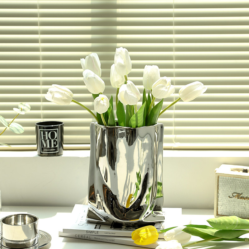 郁金香仿真花摆设高端轻奢花瓶餐桌花艺摆件假花客厅插花家居装饰,家居饰品,仿真花/假花,淘宝优惠券,粉丝福利购,淘宝优惠卷