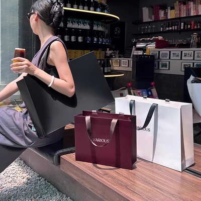 高级感服装店手提袋子打包袋定制女装衣服用纸袋购物包装带礼品袋