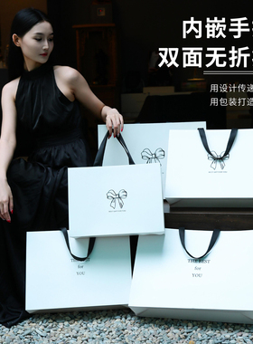高级感服装店手提袋子网红定制女装衣服用纸袋购物包装带礼品袋