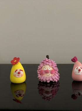 独特个性的情绪稳定桌面小摆件可爱车载装饰用公仔玩偶树脂纯手工