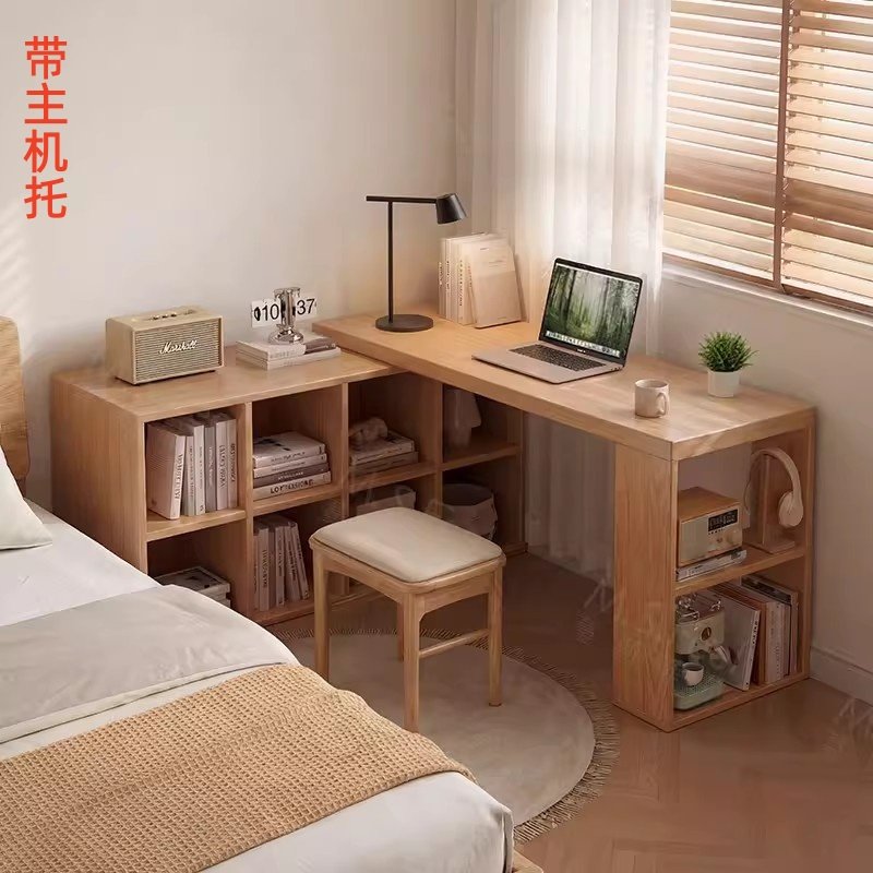 转角书桌带书柜一体书房桌子工作台卧室家用L型电脑桌梳妆台,住宅家具,转角桌,淘宝优惠券,粉丝福利购,淘宝优惠卷