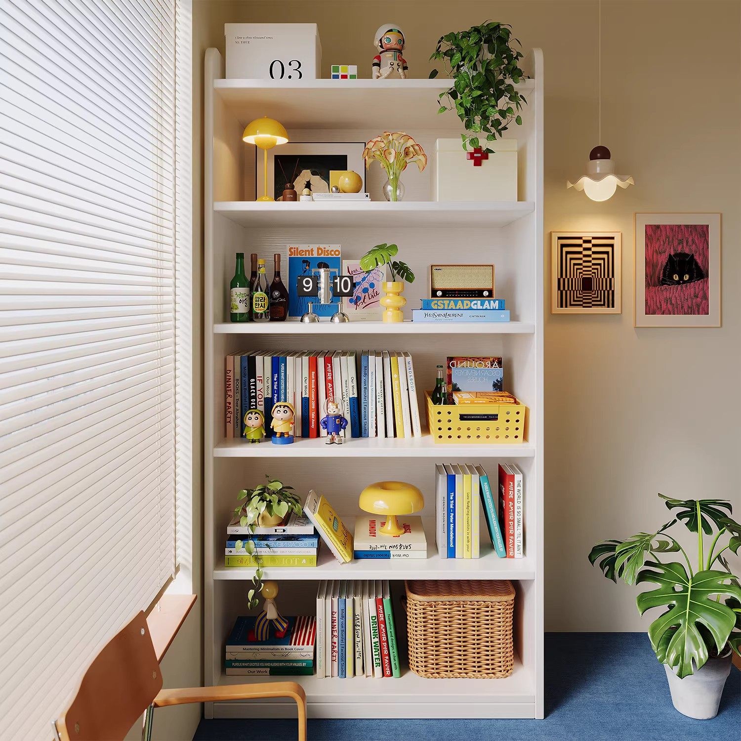 实木书架落地置物架家用一体储物柜靠墙收纳柜包豪斯多层儿童书柜,住宅家具,单个书柜,淘宝优惠券,粉丝福利购,淘宝优惠卷