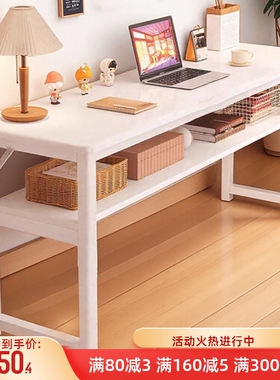 一字长条桌客厅家用简易长方形桌墙边小窄桌落地置物架铁艺工作台