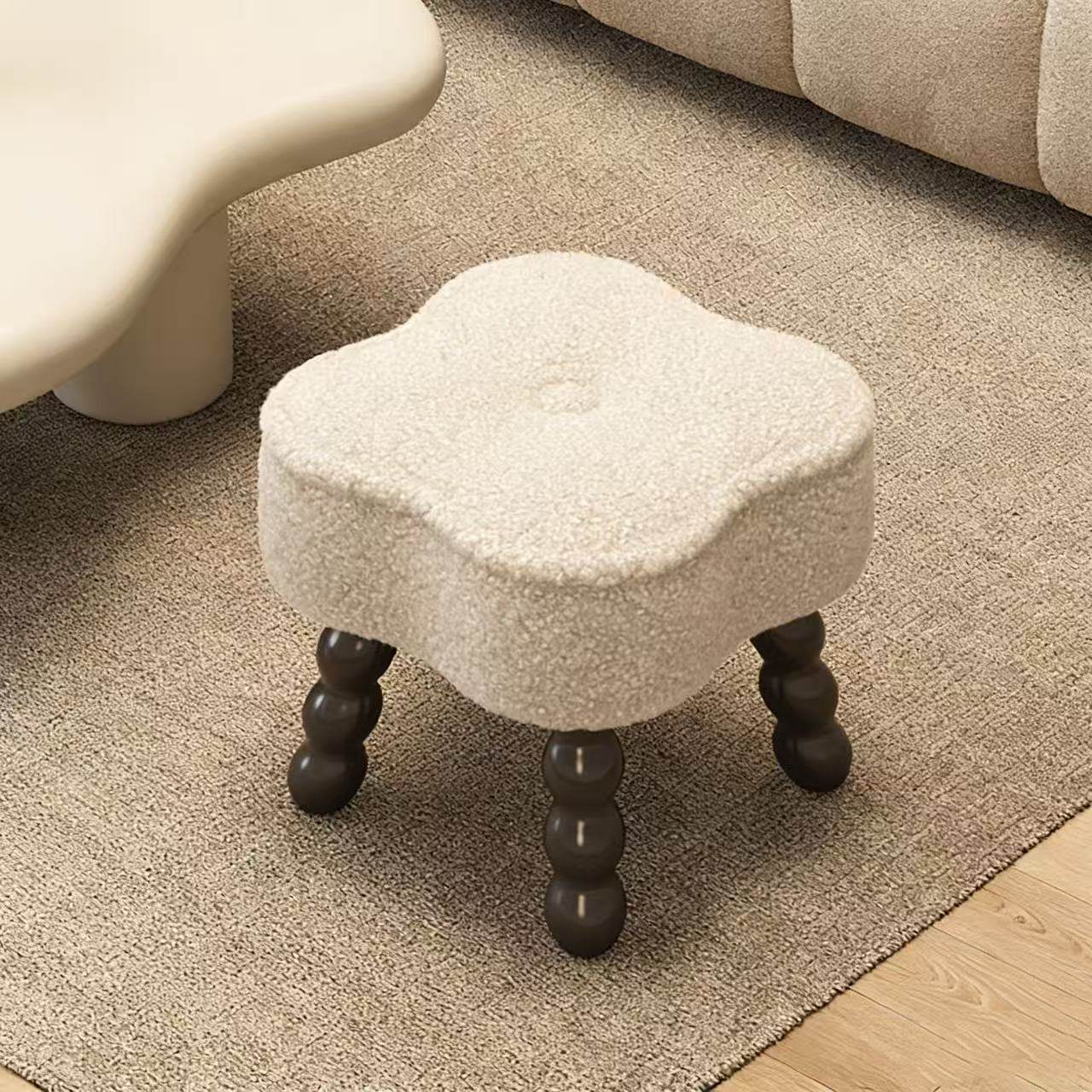 羊羔绒高级感矮凳客厅沙发脚凳玄关换鞋凳网红ins家用多用途坐墩,住宅家具,沙发凳/脚踏,淘宝优惠券,粉丝福利购,淘宝优惠卷