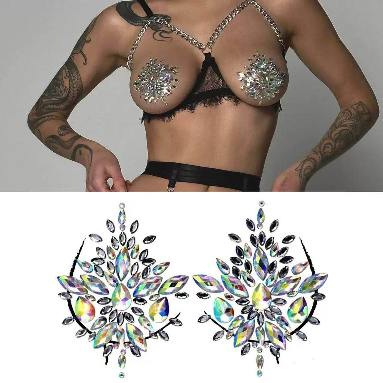 全钻乳贴超性感欧美热辣胸贴