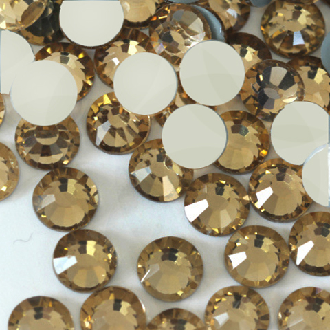 浅咖国产水晶美甲平底钻