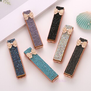 高颜值防风火机蝴蝶结充电打火机户外静音USB点烟器创意可爱送朋