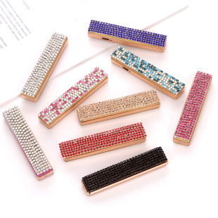 创意便携防风 USB小巧个性 女生水钻 女士镶钻充电打火机户外 新品