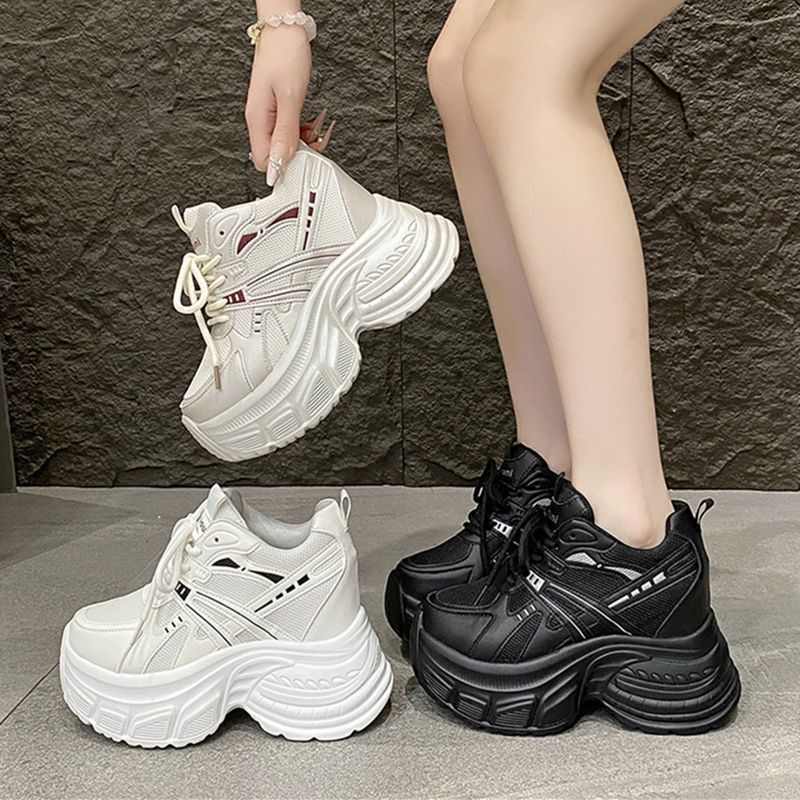 30313233小码厚底内增高女鞋小个子10cm增高鞋网红高跟鞋老爹鞋潮