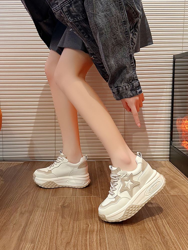30313233小码女鞋新款透气小个子增高松糕厚底潮运动休闲鞋时尚潮