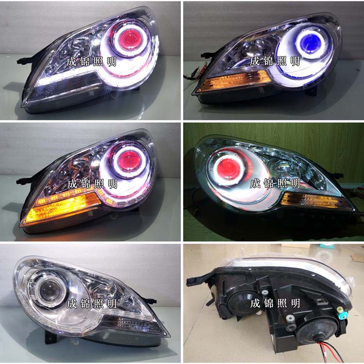 适用大众09-18款新宝来大灯总成波罗改装LED双光透镜天使眼日行灯
