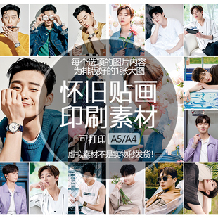 【排版图非实物】朴叙俊贴纸贴画印刷素材可印A5A4