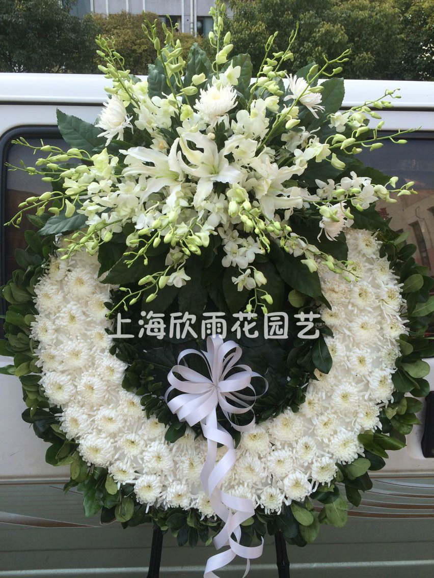 丧事花圈 殡仪馆鲜花速递 宝山葬礼花圈 上海龙华殡葬鲜花速递