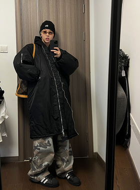 FSG重工廓形保暖中长款棉棒球服