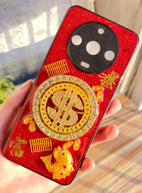OPPOA6GT手机壳a6max女款时来运转K13S中国风A5pro招财美元暴富A6plus赚钱保护套红色Find X8s新年發X8 Ultra