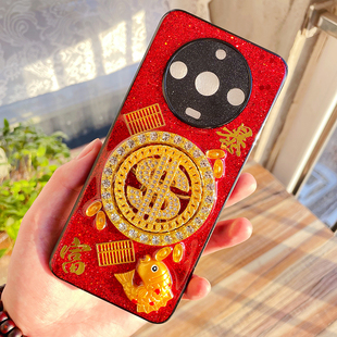X8s新年發X8 暴富A6plus赚钱保护套红色Find Ultra 时来运转K13S中国风A5pro招财美元 OPPOA6GT手机壳a6max女款
