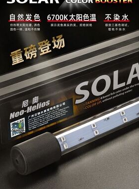升级二代尼奥鱼缸灯SOLAR增艳发色雷龙专用led金鱼兰寿龙鱼防水灯