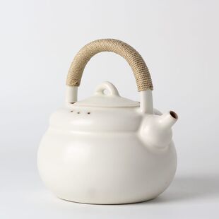 苏打釉白泥陶壶 大号提梁烧水壶电陶炉煮茶壶 泡茶养生壶陶瓷茶具