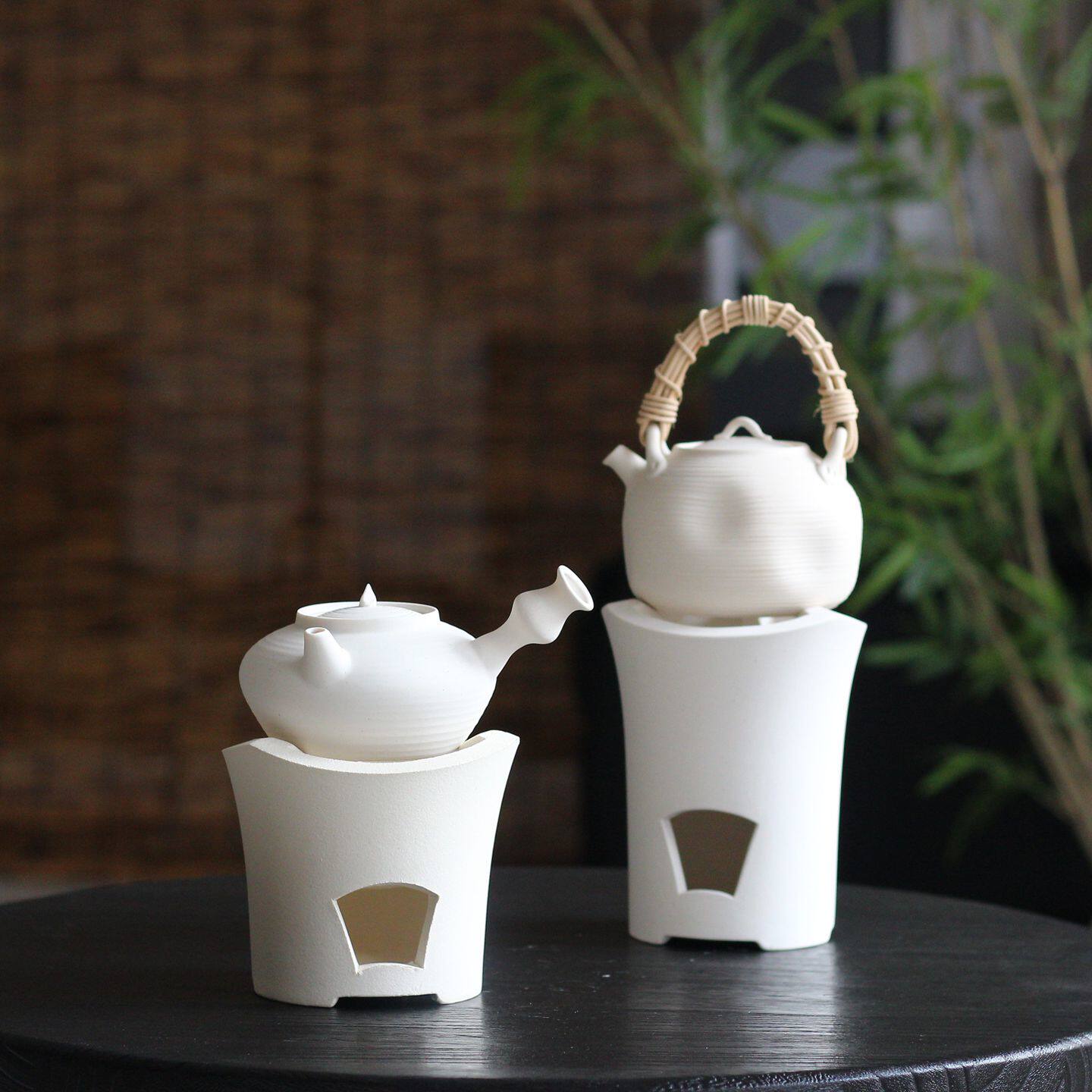 白泥手工茶壶潮州工夫茶道煮茶炉酒精炉小火碳炉迷你复古凉炉炭炉