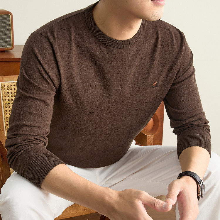 秋冬季毛衣男中领潮流线衣男士加针织衫/毛衣