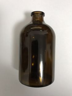 棕色细口化工试剂玻璃瓶 溶液卡扣玻璃瓶 血浆瓶卡口模制瓶100ml