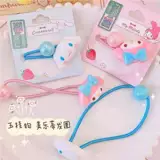 Веревка для волос с собакой корицы Мелоди, аксессуары для волос, завязанное кольцо для волос, милое сердце для девочек, мультяшный пудинг, собака KT, японские ins