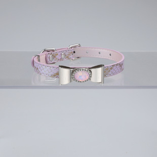 幻彩蛇纹亚文化puppy项圈choker原创小众水晶蝴蝶项圈SM颈环爆品