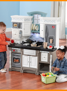 美国step2进口儿童过家家厨房玩具男女孩仿真做饭大型套装带声光
