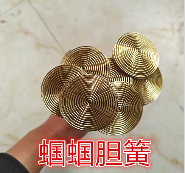 蝈蝈罐竹蛉罐纯铜胆簧响簧材料半成品蝈蝈葫芦胆簧弹簧内胆