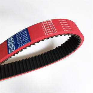 促销橡胶同步带1344-8M一体硫化半自动钉箱机红胶皮带满50包邮