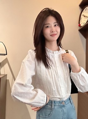 【Niche Young】季节气质长袖时尚百搭小众法式设计感衬衫CX20059