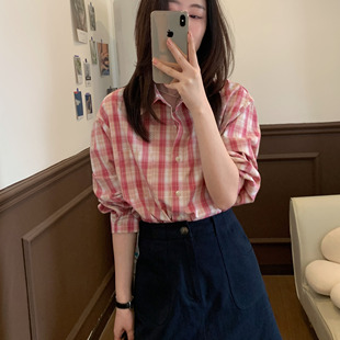 Niche 纹设计感衬衫 Young 港风格 CX20166 复古百搭气质韩版