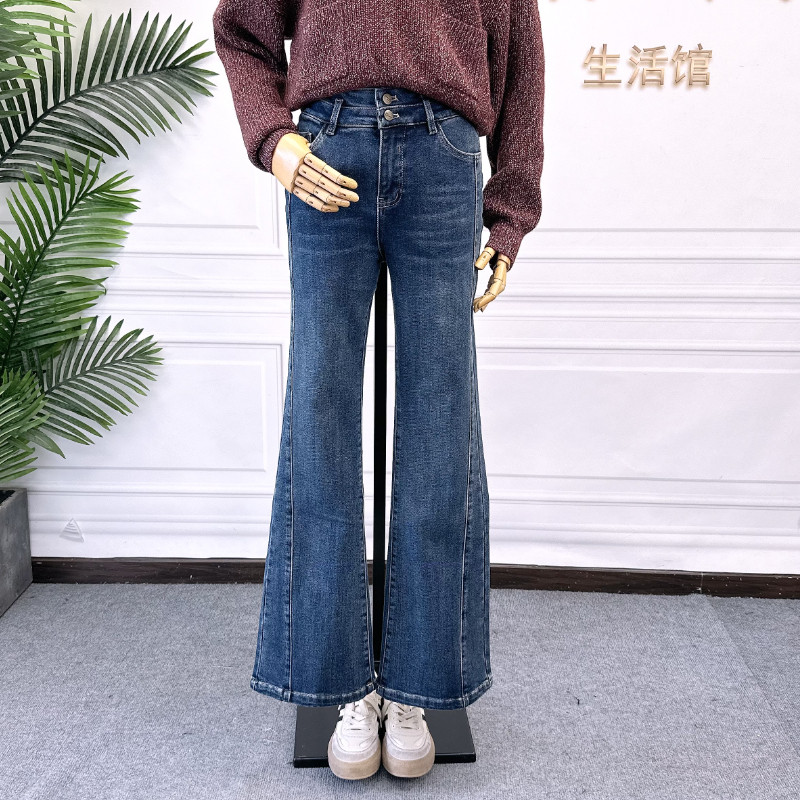 微喇裤长裤常规牛仔布2024年冬季