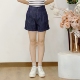 女高腰阔腿裤 可路莎专柜252605B夏季 休闲仿麻牛仔短裤