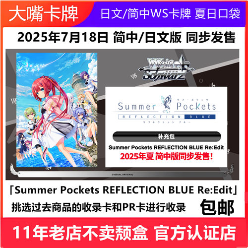 日文简中WS卡牌黑白双翼夏日口袋