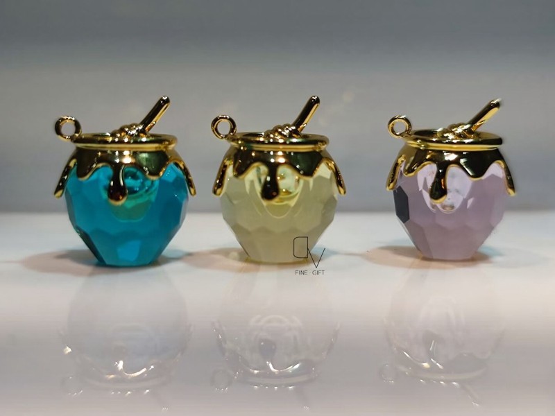 新款奥地利水晶蜜罐三色水晶项链吊坠手链坠diy礼物儿童亲子款