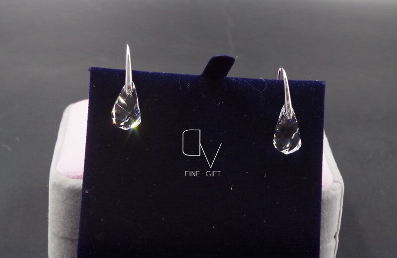 正品奥地利水晶耳环透明白螺旋坠纯银耳钩韩版时尚女气质款礼物高性价比高么？