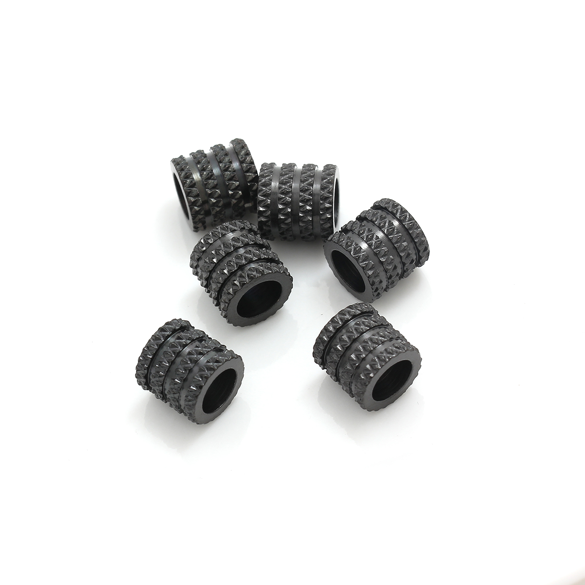 不锈钢钛钢黑色四层麻点珠不褪色