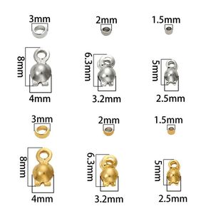 不褪色不锈钢钛钢包扣定位珠定位珠定位扣收尾扣DIY手链项链配件