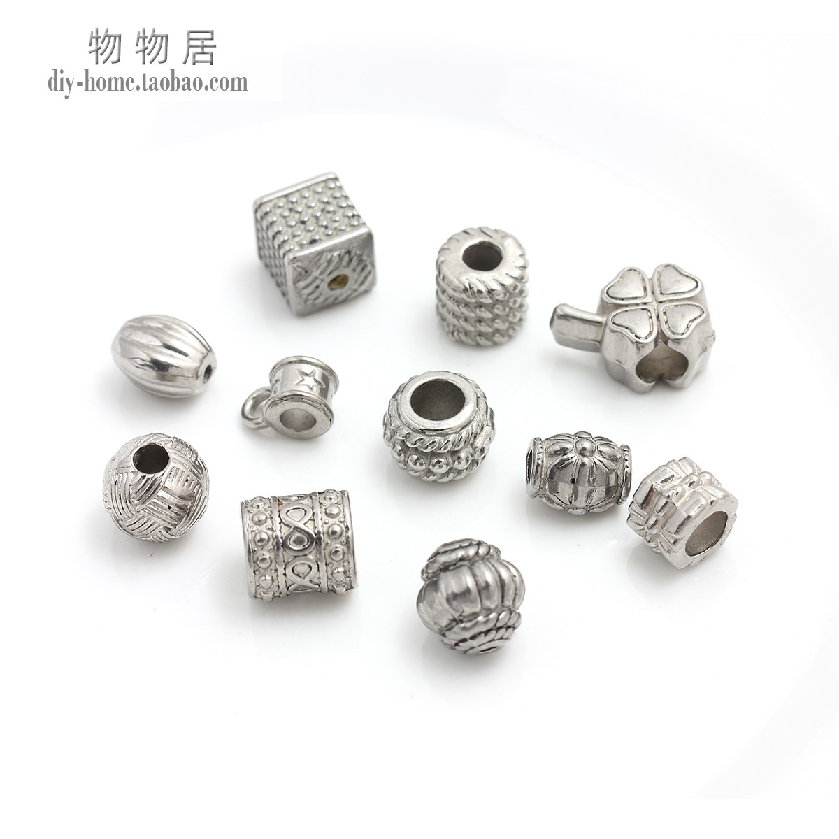 不锈钢钛钢大孔珠子散珠不掉色