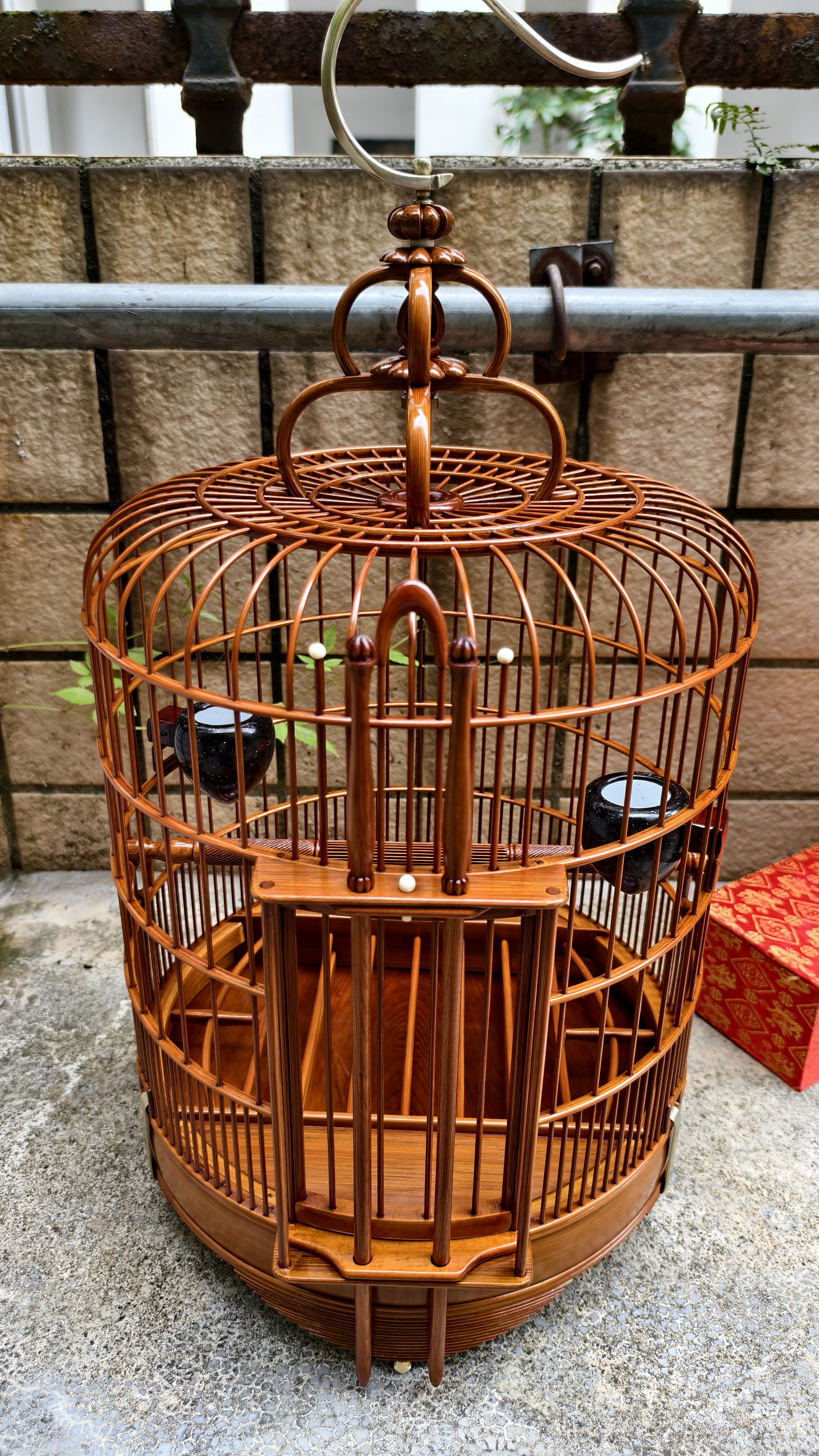 顶配陈志雄名家28生漆母笼乸笼画眉广笼清远鸟笼广式画眉鸟笼