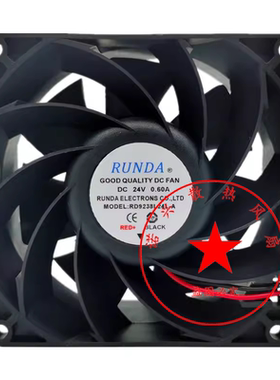 RUNDA RD9238L24L-A 24V 0.60A 9cm 9038 变频器 散热风扇