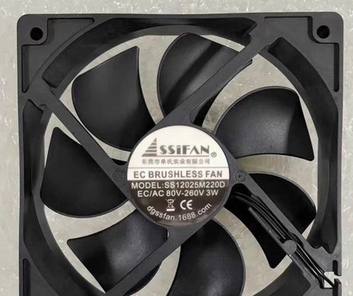 全新SS12025M220D EC/AC80V-260V 3W 12cm机柜冰柜展示柜散热风扇