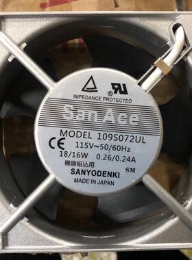 全新109S072UL 12CM 12038 115V/220V 金属框散热风扇风机
