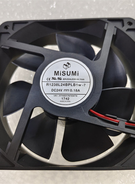 MiSUMi 米思米 R1238L24BPLB1w-7 24V 0.18A 12038 机箱散热风扇